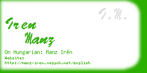 iren manz business card